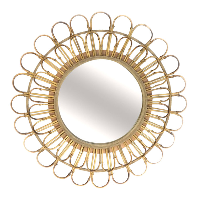 Bay Isle Home Round Wood Wall Mirror Wayfair.co.uk